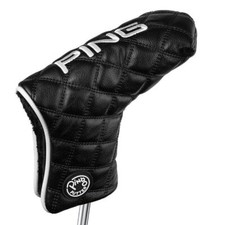 For PING ANSER BLADE PUTTER HEADCOVER HEAD COVER - BLACK TEXTURED