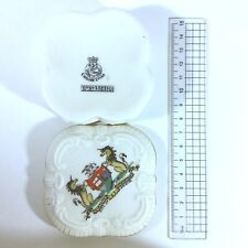 TRINKET BOX BRISTOL CREST W&R STOKE ON TRENT 7 cm VINTAGE CRESTED CARLTON CHINA