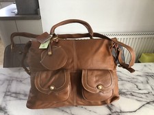 Large distressed leather