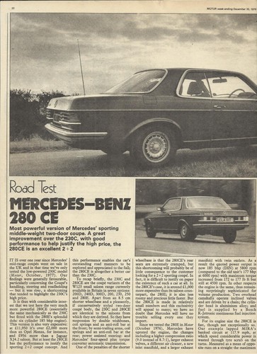 Mercedes benz 280 ce w123 - mercedes,