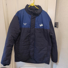 Leeds Rhinos Full Zip Long Sleeve Padded Jacket Blue Size XL Large