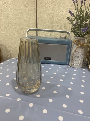 Vintage glass vase amber - glass, |