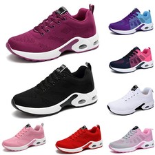 Ladies Trainers Running Shoes Womens Lace Up Flat Comfy Fitness Gym Sports Shoes