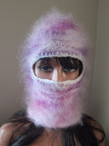 Reversible mohair balaclava - reversible,