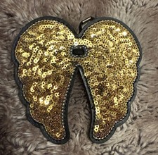 Victoria's Secret Sequin Angel Wings Perfume Bottle Charm Gold