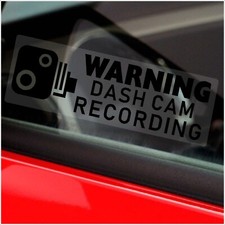 5 x Stickers Warning Dash Cam