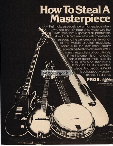 1976 aria pro electric - pro, ii