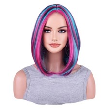 12inch Fashion Women Short Curly Gradient Hair Wig High Temperature Fiber