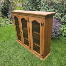 Oak Glass Fronted Display Cabinet