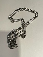 Albert  FANCY LINK Chain Solid Sterling Silver Pocket Watch  14 inches 26 g