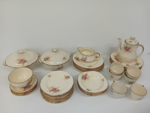 Vintage floral tea set bone - floral,