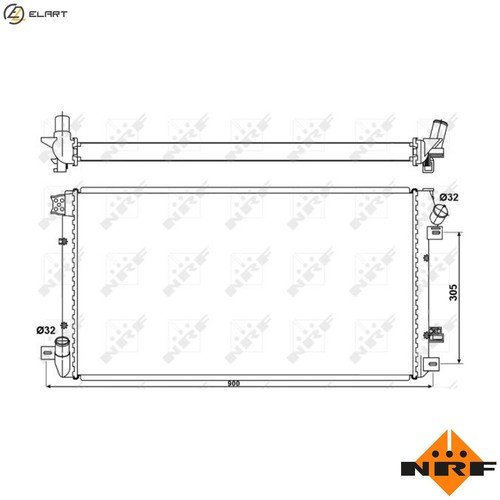 Radiator engine cooling - radiator, 53076