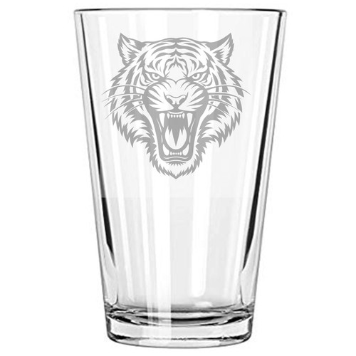 Tiger beer glass sandblast - tiger,