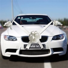 Wedding Car Decoration Kit 1, 3, 5 Large 50mm Pull Bows & 7 Metres Poly Ribbon