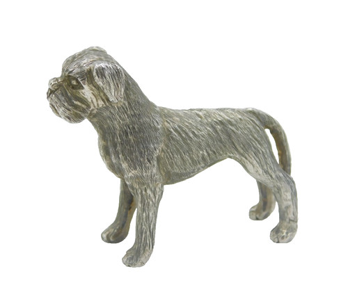 Cast sterling silver bulldog - sterling,