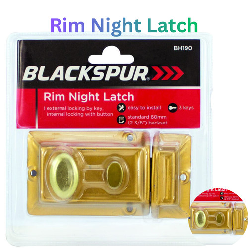Rim night latch - night, door