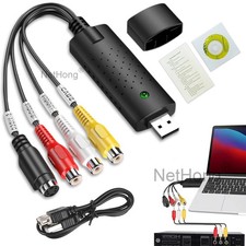 S-Video AV to USB Video Capture Card – Analog to Digital Converter for Old VCRs