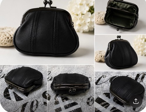 Genuine leather coin - leather, purse