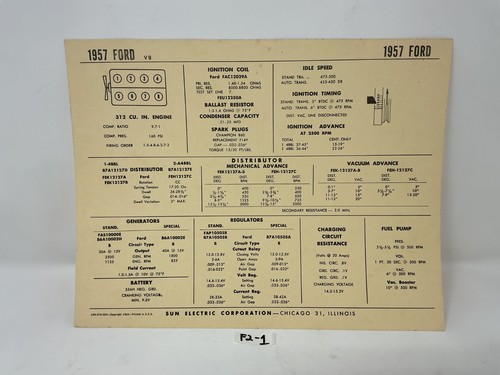 1957 ford sun tune - 1957, tune-up