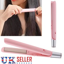 Portable Cord Hair Straightener Mini USB Rechargeable Travel Flat Iron