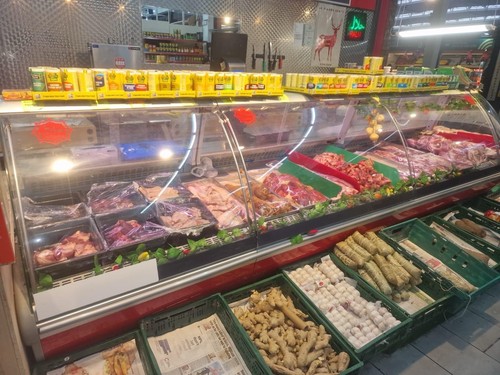 Meat display fridge butcher - display,