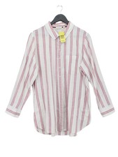 Fat Face Women's Shirt UK 18 Cream 100% Cotton Basic