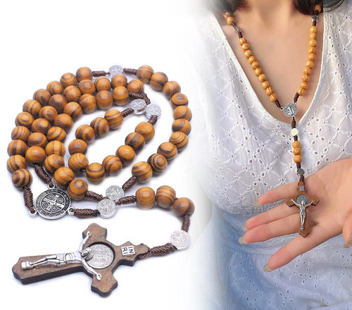 Catholic wooden rosary - catholic,