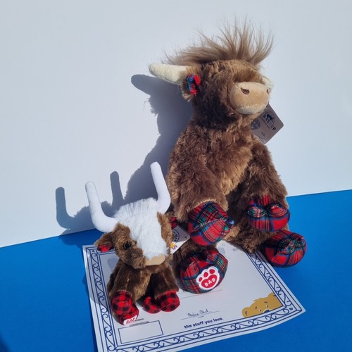 Build bear tartan cow - cow, mini