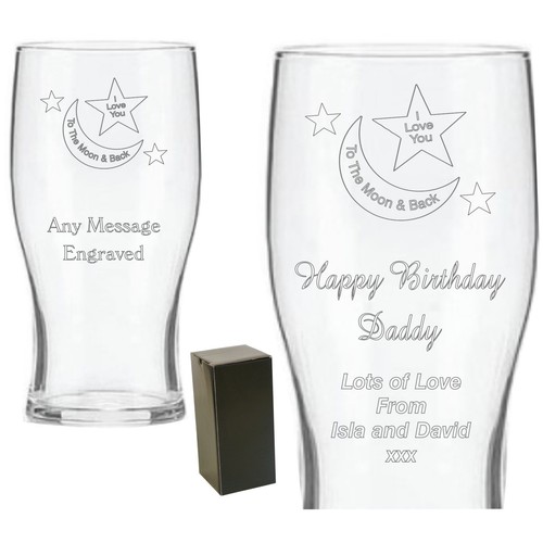 Personalised engraved pint - personalised,