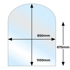 Glass Hearth Arch Shape 1100mm