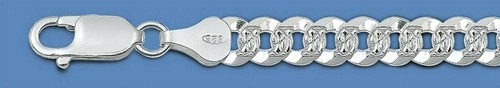 Pave flat curb bracelet - pave, solid