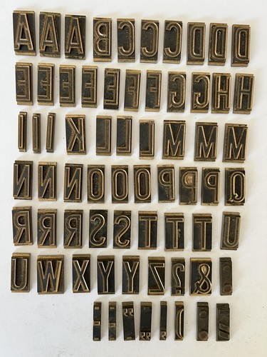 Vintage letterpress hot - , /