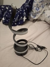 Black LED Night Light Spiral Table Lamp Modern Bedside USB Adjustable Brightness
