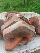 17 Brick Cappings 30 X 16 Cm, Upstand 6 Cm Weathered Old Stock