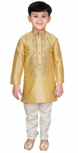 Boys blended silk kurta pants - boys,