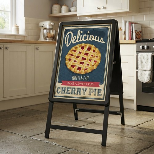 Durable black pavement sign - black,