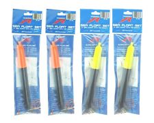 4 X Sea Fishing Float Set Inc. Floats Hooks Beads Weights Stops & Instructions