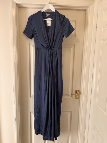 Bnwt steel blue satin feel - h&m,