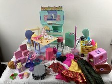 Barbie Doll Furniture &  Accessories Bundle , Clothes Used Mixed Lot In Good Con