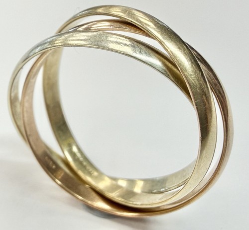 9ct gold tri colour - 9ct, band