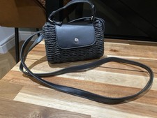 Black Woven Handbag Shoulder Bag from Primark