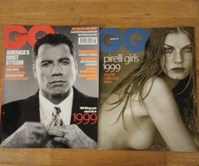GQ MAGAZINE - January 1999 + Pirelli Girls Collector's Issue Rare Travolta 