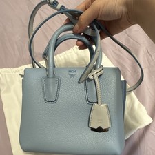 MCM Light Blue Pebbled Top