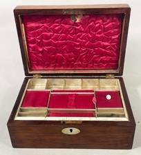 Antique rosewood sewing box - antique,