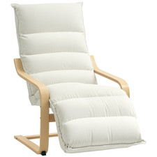 HOMCOM Birch Wood Lounge Chair