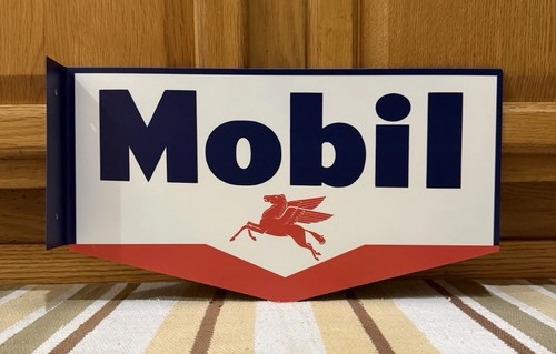 Mobil gas oil flange - mobil, sign
