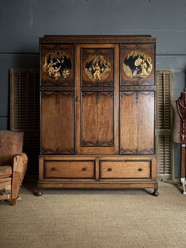 Vintage chinoiserie wardrobe - chinoiserie, /