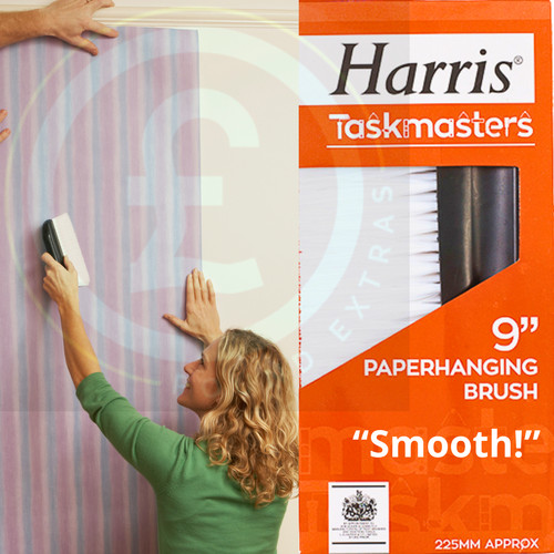 Harris wallpaper hanging - harris, brush