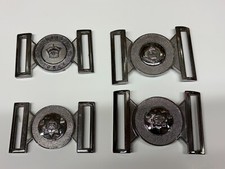 SELECTION OF 4 MILITARY, POLICE BELT BUCKLES LOT
