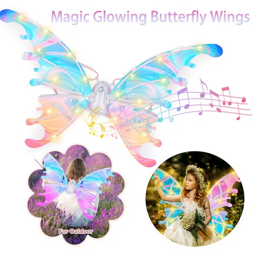 Glowing butterfly wings - wings, fairy
